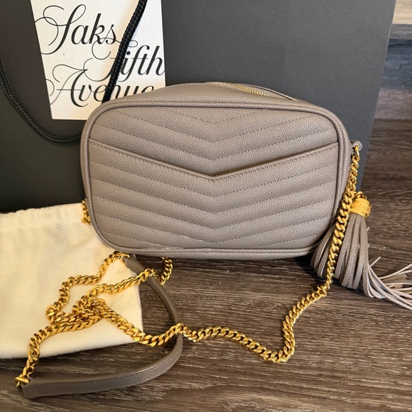 YSL Mini Lou Bag with Saks Paper Bag - Picture 5 of 17